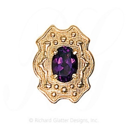 GS500 AMY - 14 Karat Gold Amethyst Slide 